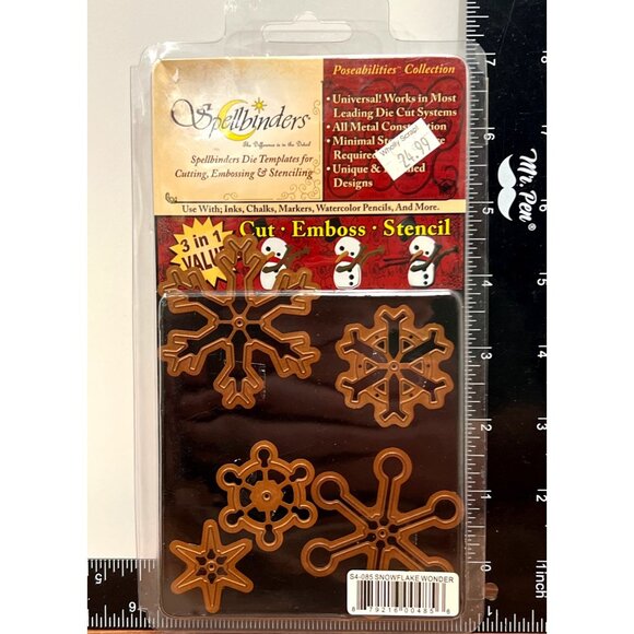 S4-085 Spellbinders Snowflake Wonder Die Templates Cutting Embossing Stenciling - Picture 1 of 2
